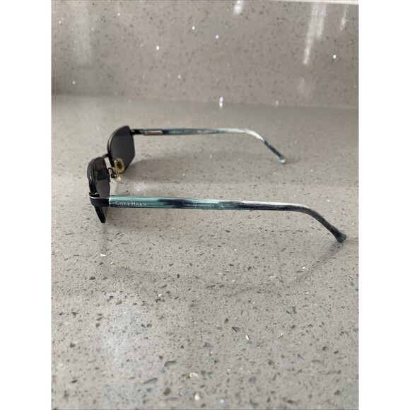 COLE HAAN CH1022 II Eyeglasses Frames ONLY 53-16-135 Black/Blue Teal Marble - Picture 4 of 8